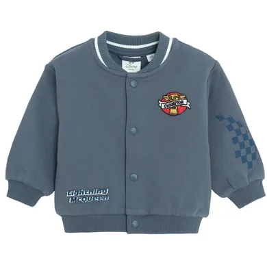 Cool Club, Bluza bejsbolówka chłopięca, rozpinana, niebieska, Auta