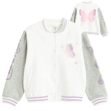 Cool Club, Bluza bejsbolówka dziewczęca, rozpinana, mix