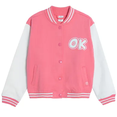 Cool Club, Bluza bomberka dziewczęca, rozpinana, różowa