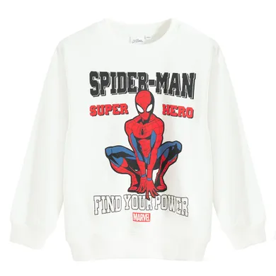 Cool Club, Bluza chłopięca, cienka, biała, Spider-Man