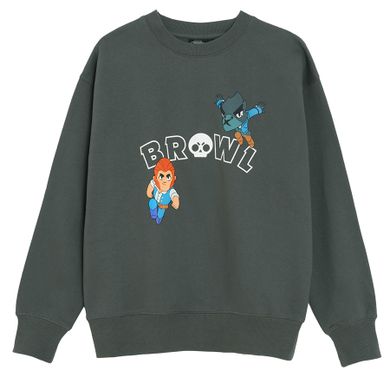 Cool Club, Bluza chłopięca, szara, Brawl Stars