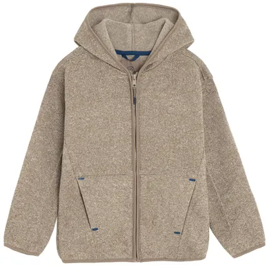 Cool Club, Bluza chłopięca z kapturem, rozpinana, beżowa