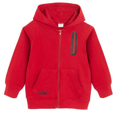 Cool Club, Bluza chłopięca z kapturem, rozpinana, czerwona