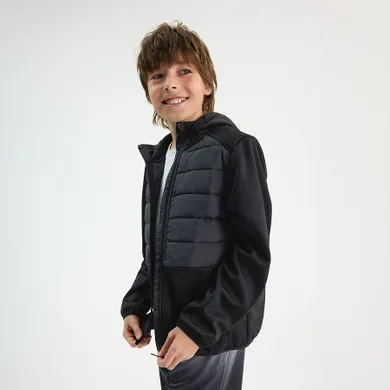 Cool Club, Bluza chłopięca z kapturem, rozpinana, ocieplana, czarna