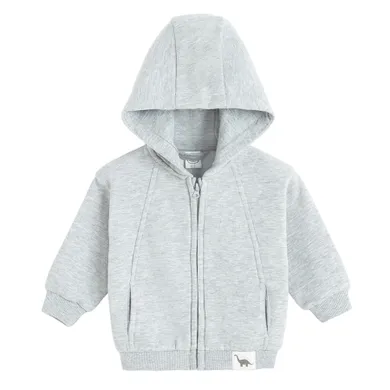 Cool Club, Bluza chłopięca z kapturem, rozpinana, ocieplana, szara