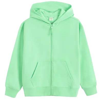 Cool Club, Bluza chłopięca z kapturem, rozpinana, ocieplana, zielona