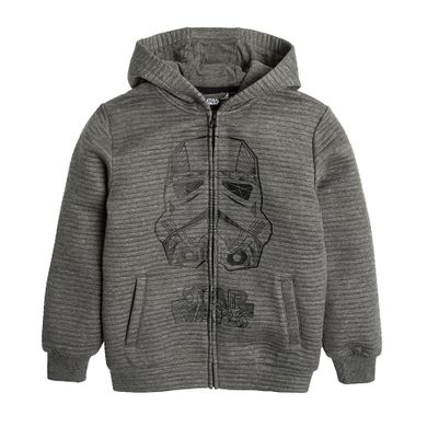 Cool Club, Bluza chłopięca z kapturem, rozpinana, Star Wars, Darth Vader, szara