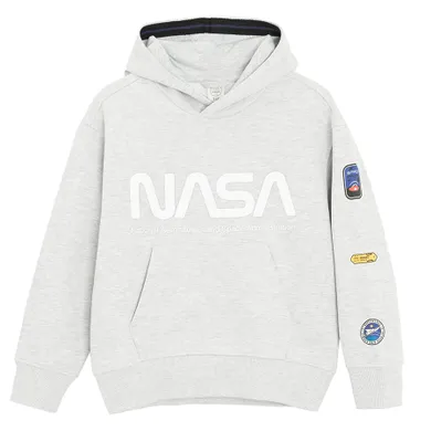 Cool Club, Bluza chłopięca z kapturem, szara, NASA