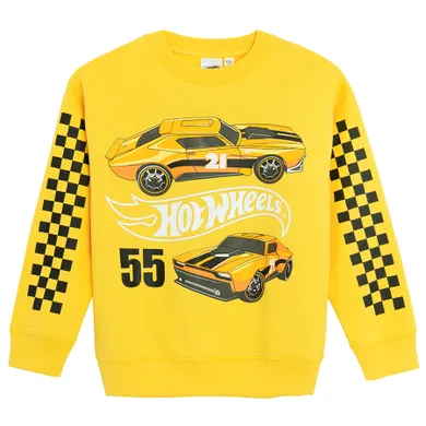 Cool Club, Bluza chłopięca, żółta, Hot Wheels
