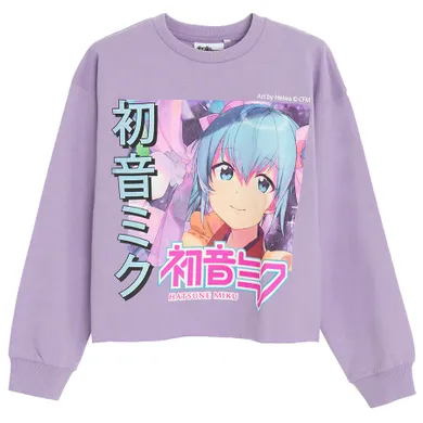 Cool Club, Bluza dziewczęca, fioletowa, Hatsune Miku