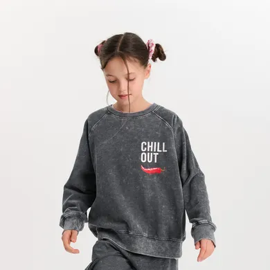 Cool Club, Bluza dziewczęca, grafitowa
