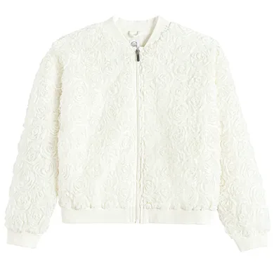 Cool Club, Bluza dziewczęca, rozpinana, biała