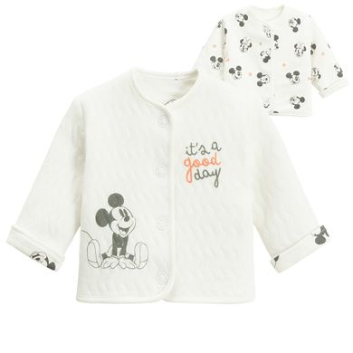 Cool Club, Bluza dziewczęca, rozpinana, dwustronna, ecru, Klub przyjaciół Myszki Mickey