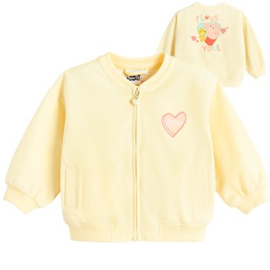 Cool Club, Bluza dziewczęca, rozpinana, żółta, Świnka Peppa