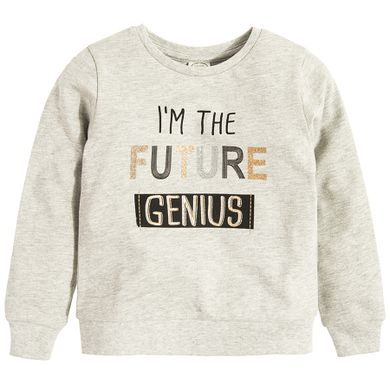 Cool Club, Bluza dziewczęca, szara, I'm the future genius