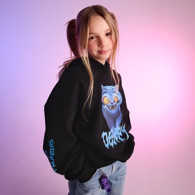 Cool Club, Bluza dziewczęca z kapturem, ocieplana, czarna, K-Pop Demon Hunters