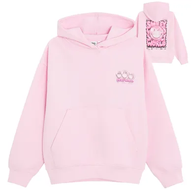 Cool Club, Bluza dziewczęca z kapturem, różowa, SmileyWorld
