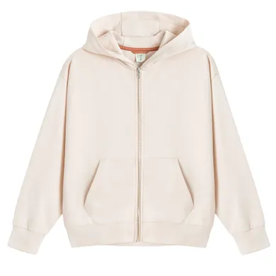 Cool Club, Bluza dziewczęca z kapturem, rozpinana, beżowa