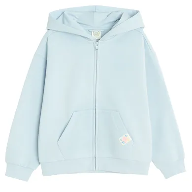 Cool Club, Bluza dziewczęca z kapturem, rozpinana, niebieska