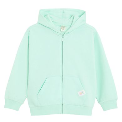 Cool Club, Bluza dziewczęca z kapturem, rozpinana, ocieplana, miętowa