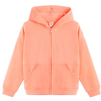 Cool Club, Bluza dziewczęca z kapturem, rozpinana, pomarańczowa