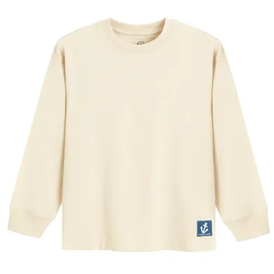 Cool Club, Bluzka chłopięca z długim rękawem, beżowa