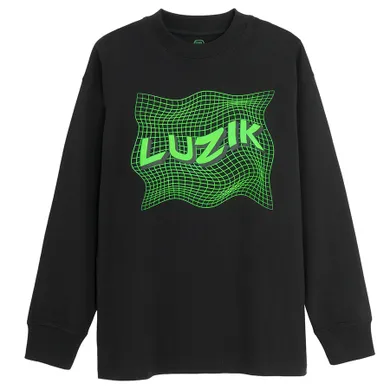 Cool Club, Bluzka chłopięca z długim rękawem, czarna