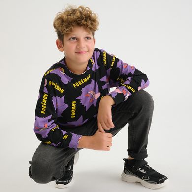 Cool Club, Bluzka chłopięca z długim rękawem, czarna, Pokemon