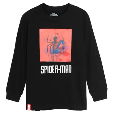 Cool Club, Bluzka chłopięca z długim rękawem, czarna, Spider-Man