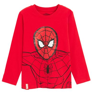 Cool Club, Bluzka chłopięca z długim rękawem, czerwona, Spider-Man