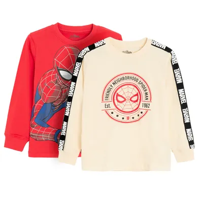Cool Club, Bluzka chłopięca z długim rękawem, mix, Spider-Man, zestaw, 2 szt.