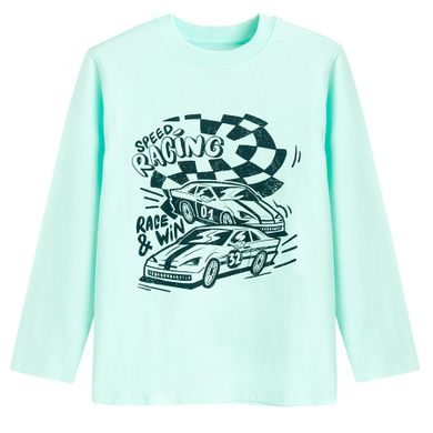 Cool Club, Bluzka chłopięca z długim rękawem, turkusowa