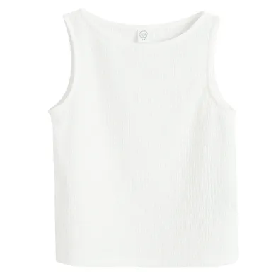 Cool Club, Bluzka dziewczęca bez rękawów, biała