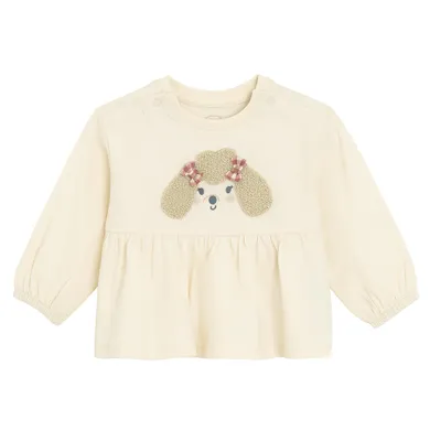 Cool Club, Bluzka dziewczęca z długim rękawem, beżowa