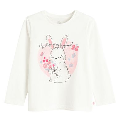 Cool Club, Bluzka dziewczęca z długim rękawem, biała