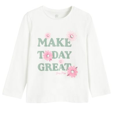 Cool Club, Bluzka dziewczęca z długim rękawem, biała