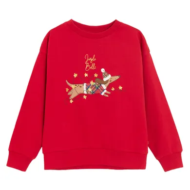 Cool Club, Bluzka dziewczęca z długim rękawem, czerwona