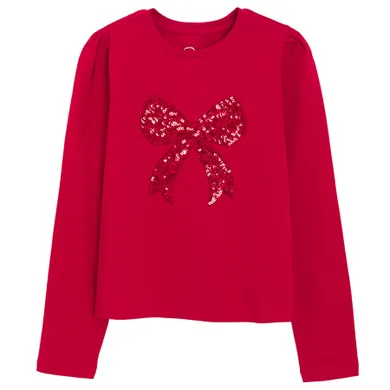 Cool Club, Bluzka dziewczęca z długim rękawem, czerwona