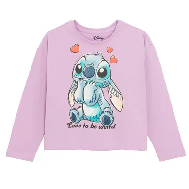 Cool Club, Bluzka dziewczęca z długim rękawem, fioletowa, Lilo i Stitch