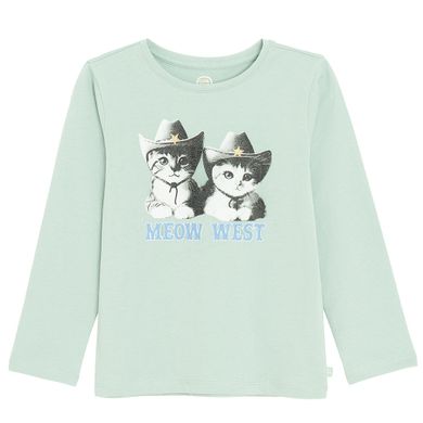 Cool Club, Bluzka dziewczęca z długim rękawem, miętowa