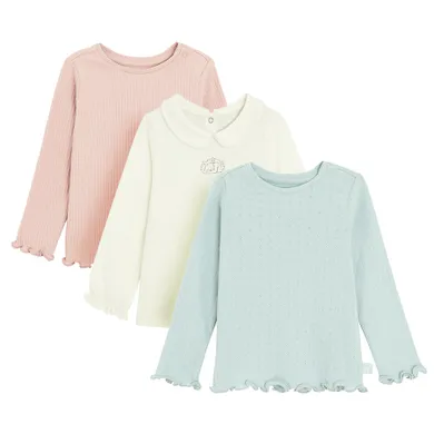 Cool Club, Bluzka dziewczęca z długim rękawem, mix, zestaw, 3 szt.