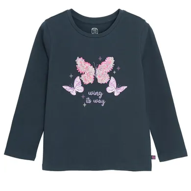 Cool Club, Bluzka dziewczęca z długim rękawem, niebieska