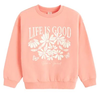 Cool Club, Bluzka dziewczęca z długim rękawem, pomarańczowa