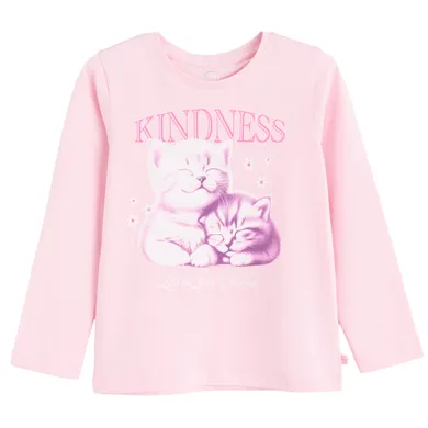 Cool Club, Bluzka dziewczęca z długim rękawem, różowa