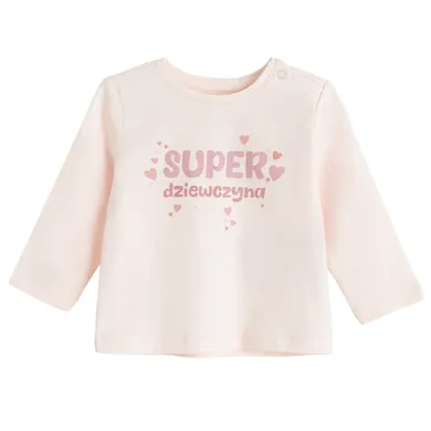 Cool Club, Bluzka dziewczęca z długim rękawem, różowa