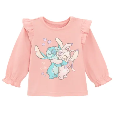Cool Club, Bluzka dziewczęca z długim rękawem, różowa, Lilo i Stitch