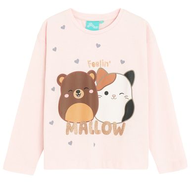 Cool Club, Bluzka dziewczęca z długim rękawem, różowa, Squishmallows