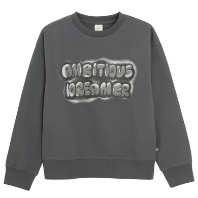 Cool Club, Bluzka dziewczęca z długim rękawem, szara