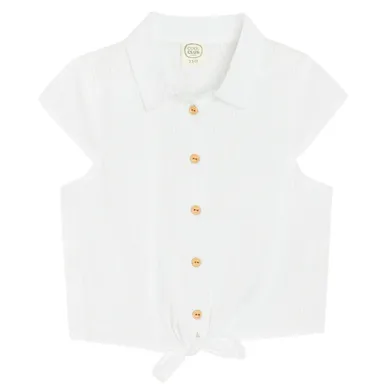 Cool Club, Bluzka dziewczęca z krótkim rękawem, biała