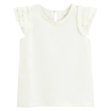 Cool Club, Bluzka dziewczęca z krótkim rękawem, biała